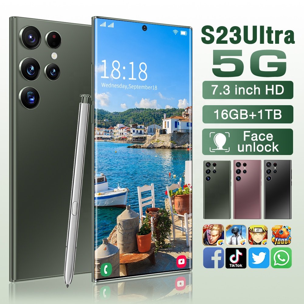 High Quality Wholesale S23 Ultra 6.8 HD Screen phones Unlocked Original Hand Cell Phones for Original S23 Ultra 12G 1TB